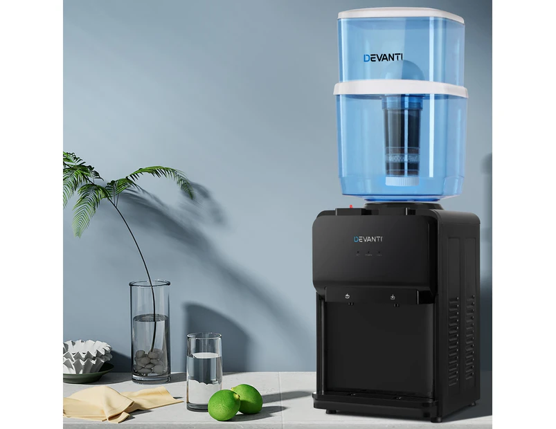 Devanti Water Cooler Dispenser Bench Top 22L Black