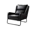 Artiss Armchair Accent Chair PU Leather Wingback Black