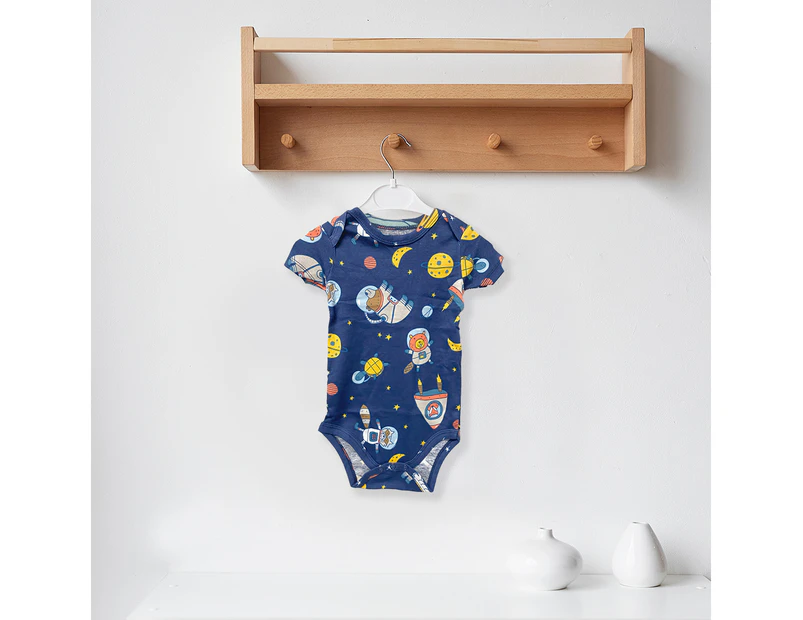 Baby Romper Dark Blue Space Dogs