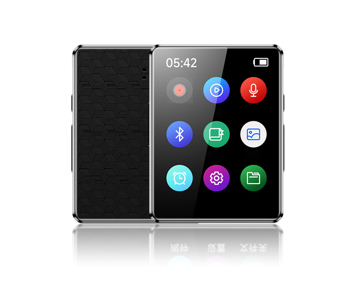 MP3 Player HiFi Stereo Sound Bluetooth 5.0 Built in Speaker FM Radio Electric Book Alarm Clock Digital Voice Recorder