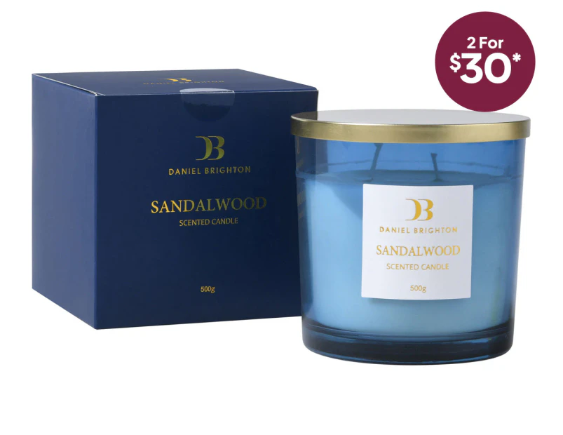 Daniel Brighton Sandalwood Scented Soy Candle 500g