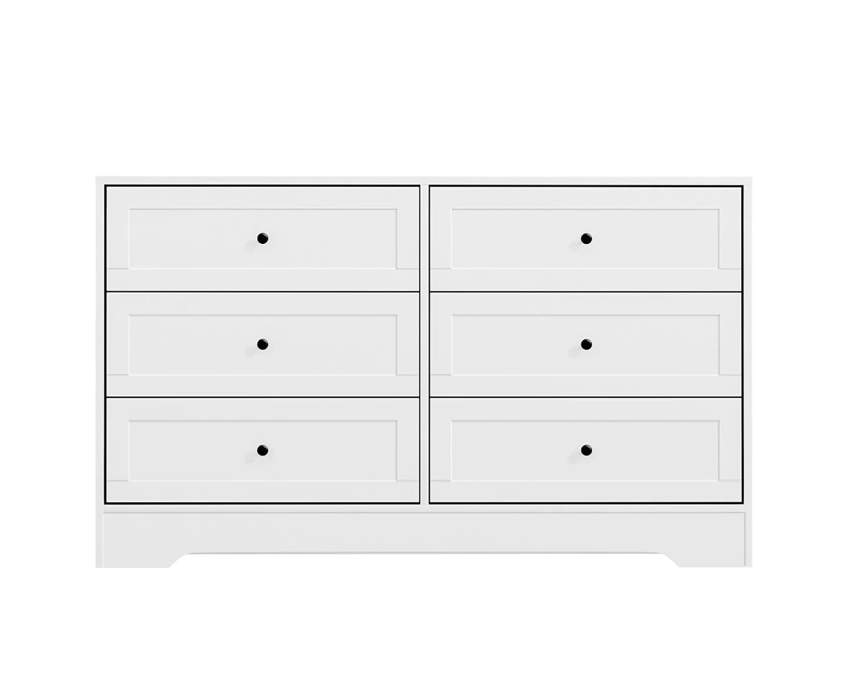 White 6 Chest of Drawers