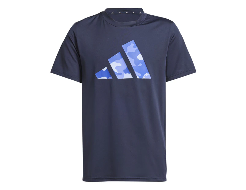 Adidas Youth Boys' Train Essentials Seasonal Print Tee / T-Shirt / Tshirt - Legend Ink