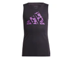 Adidas Youth Girls' Train Essentials Floral Logo Tank Top - Aurora Black