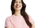 Adidas Youth Girls' Train Essentials Logo Training Tee / T-Shirt / Tshirt - Semi Pink Spark/White