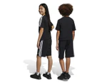 Adidas Youth Essentials 3-Stripes Knit Shorts - Black