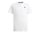 Adidas Youth Essentials Small Logo Tee / T-Shirt / Tshirt - White