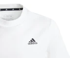 Adidas Youth Essentials Small Logo Tee / T-Shirt / Tshirt - White