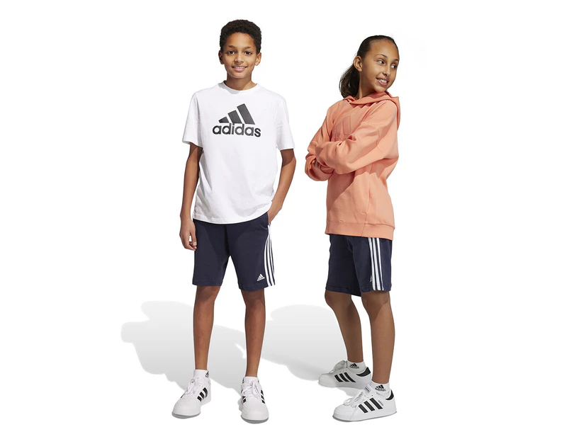 Adidas Youth Essentials 3-Stripes Knit Shorts - Legend Ink