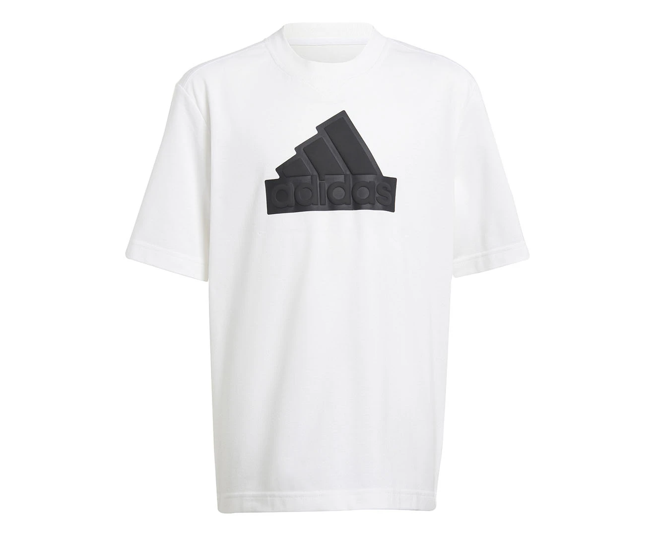 Adidas Youth Future Icons Logo Pique Loose Fit Tee / T-Shirt / Tshirt - White