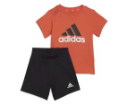 Adidas Baby/Toddler Boys' Essentials Organic Cotton 2-Piece Set - Bright Red/Black