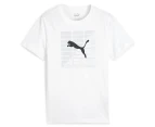 Puma Youth Boys' Graphics Tee / T-Shirt / Tshirt - Puma White