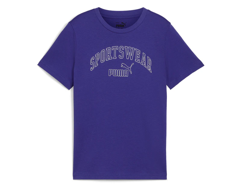 Puma Youth Essentials+ Logo Lab Graphic Tee / T-Shirt / Tshirt - Lapis Lazuli