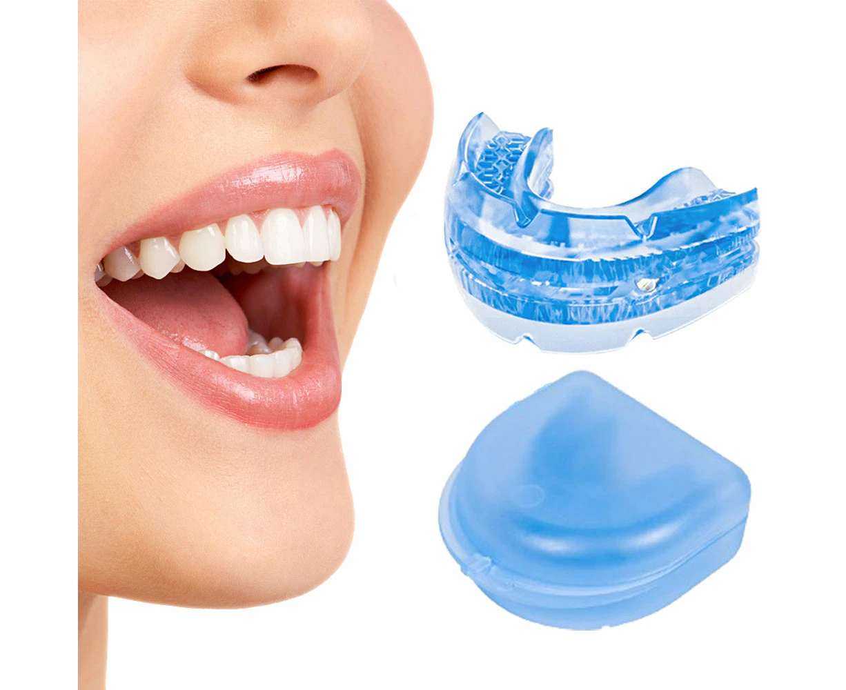 Adjustable Anti-Snore Mouthpiece Stop Teeth Grinding Mouth Guard Sleeping Aid Blue