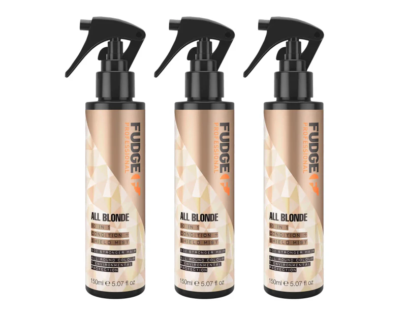 Fudge All Blonde 10 In 1 Condition + Shield Mist 150ml 3 Pack