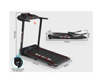 BLACK LORD Treadmill Electric Running Machine Incline Foldable 380mm