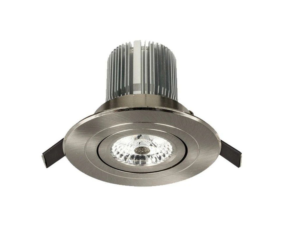 90mm LED Downlight 10w White, Black and Silver CCT COMET01 / COMET02 / COMET03 / COMET04 CLA Lighting - COMET02 - Matt Brushed Nickel