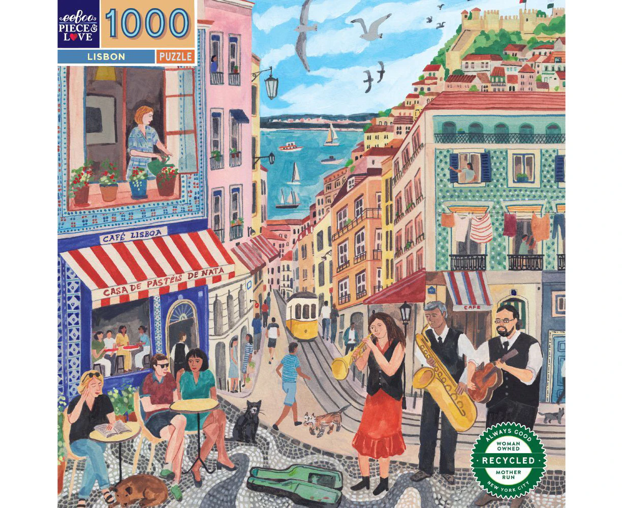 1000pc eeBoo Jigsaw Puzzle 58.4cm Square Educational Play Game Lisbon 14+