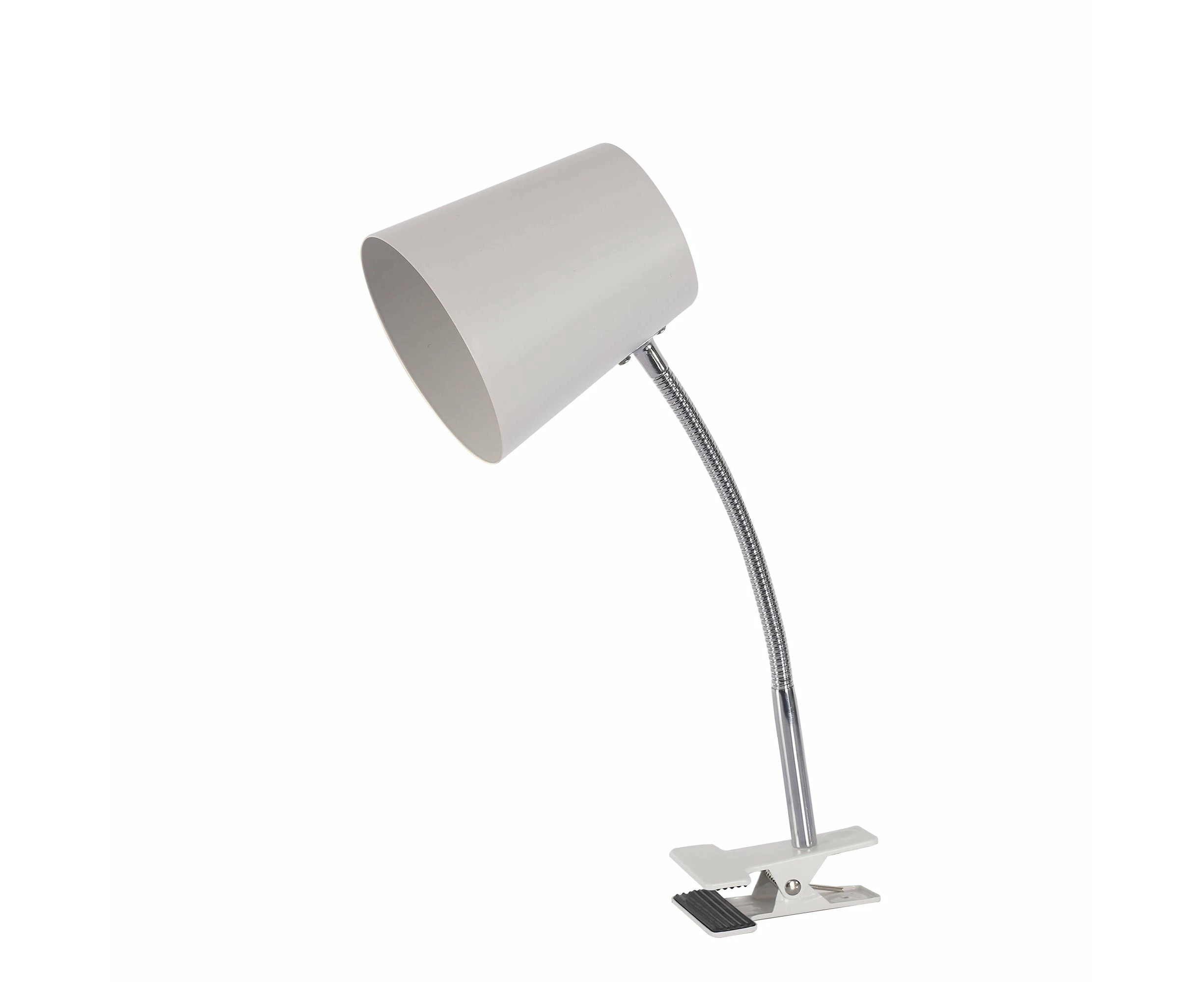 Ellie Adjustable Bedside Desk Table Clip Lamp Light White Cone Shade