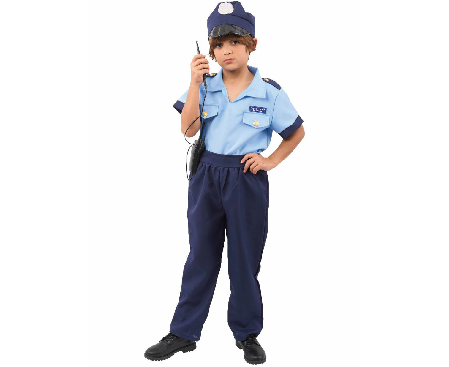 Classic Blue Boys Police Man Costume