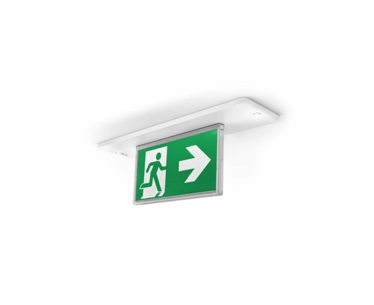 Ektor RAZOR-16M - 1.75W LED Recessed Slimblade Emergency Exit Sign Light IP20 - White