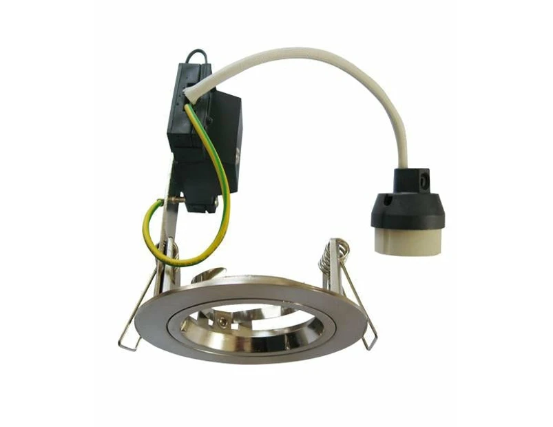 CLA DOWNLIGHT-FRAME - Downlight Fitting Frame Only - Satin Chrome, With Flex and Plug Round