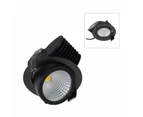 Domus SCOOP-13 - 13W LED Dimmable Scoop Adjustable Downlight Black - 3000K/4000K/5000K - 5000K