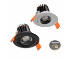 Domus CELL-13-5CCT-T75 - 13W LED 5-CCT Switchable Dimmable T75 Mini Tiltable Downlight - Black