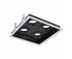 Domus DSL-101/4SQ - 4 Light Square Slotter Downlight Frame - White