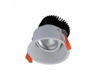 Domus DEEP-10-TRIO - 10W LED Tri-Colour Dimmable Deepset Tiltable Downlight - Black