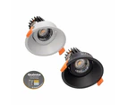 Domus CELL-9-5CCT-DT90 - 9W LED 5-CCT Switchable Dimmable DT90 Tiltable Deepset Downlight - Black