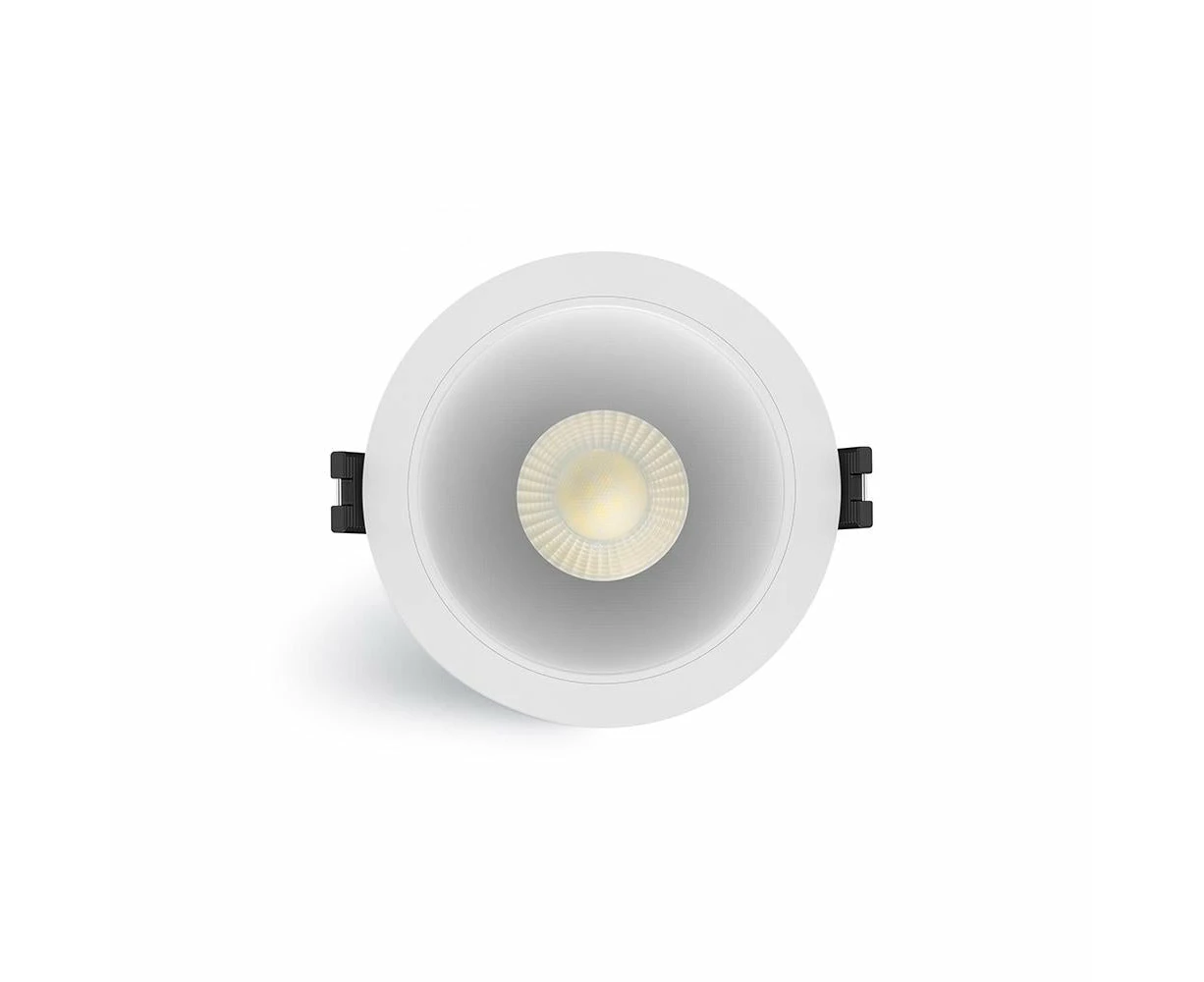 Atom MAXIMUS - 8W LED Tri-Colour Dimmable Deepset Downlight IP54 - White