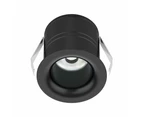 Domus PICO-7 - 7W Tri-Colour LED Miniature Recessed Deep Set Downlight - TRIO - Black