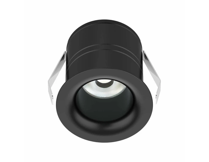 Domus PICO-7 - 7W Tri-Colour LED Miniature Recessed Deep Set Downlight - TRIO - Black