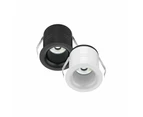 Domus PICO-7 - 7W Tri-Colour LED Miniature Recessed Deep Set Downlight - TRIO - Black