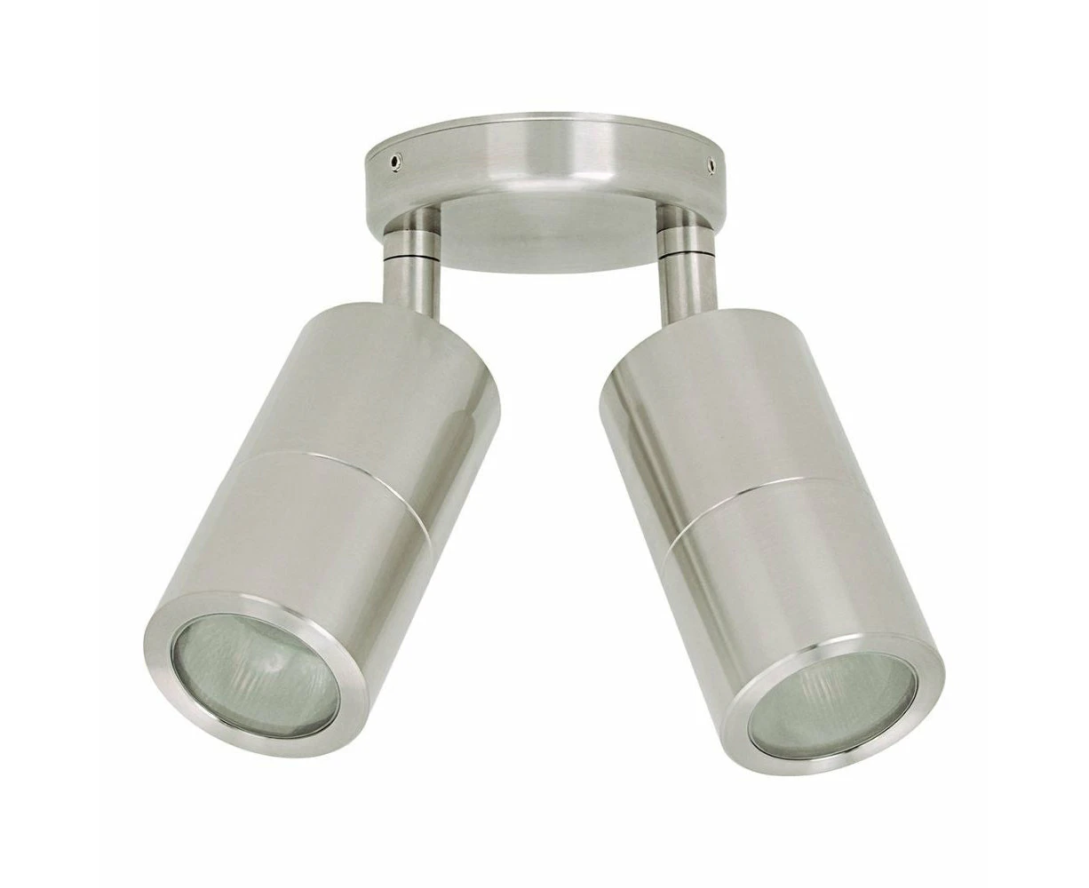 SCI SALT WATER - 6W Twin Adjustable Exterior Wall Light IP65 - 3000K, Aluminium