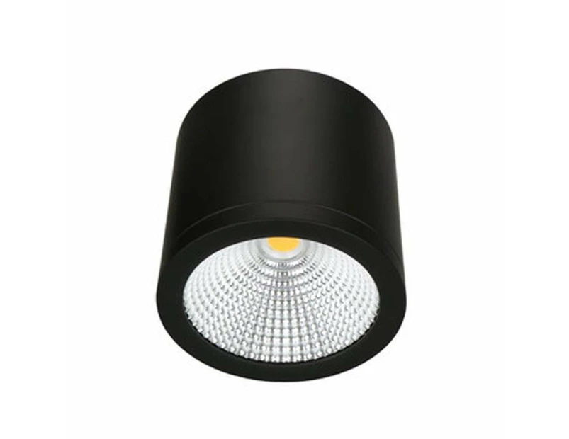 Atom AT9064/5/6 - 10W/25W/35W LED Dimmable Surface Mount Downlight IP54 - Black, 10W, 3000K