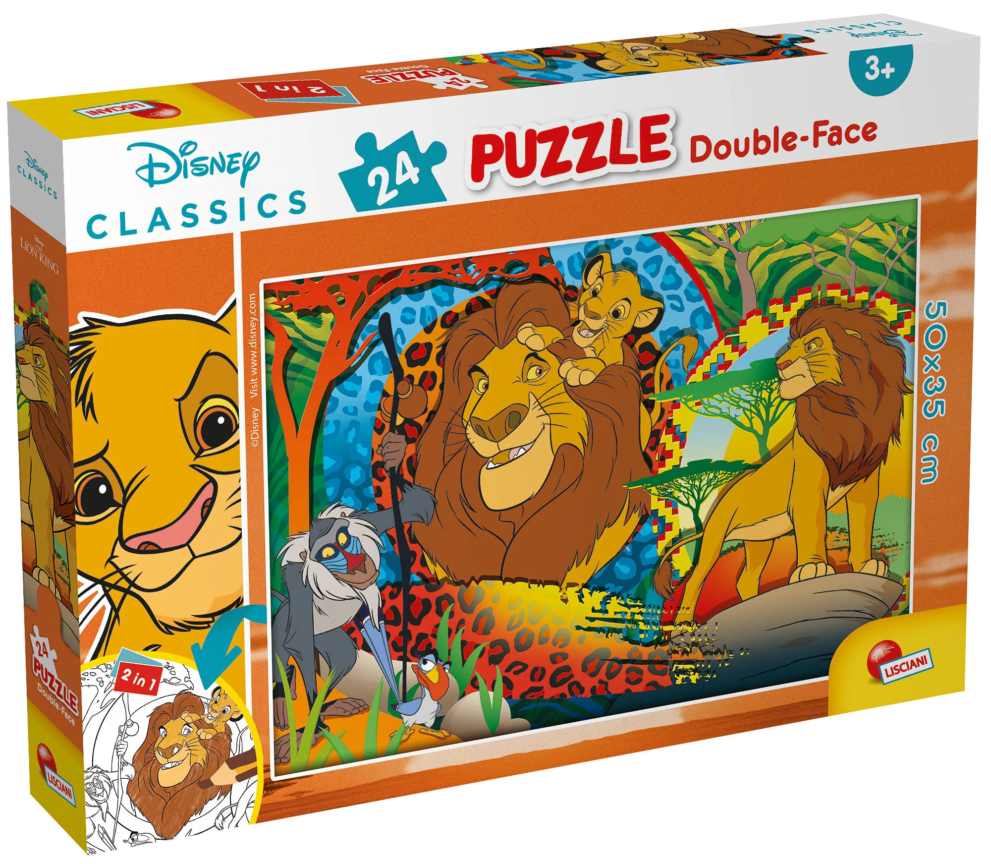 Liscianigiochi 86498 Disney Puzzle DF Plus 24 Re Leone Kids, Multi-Coloured