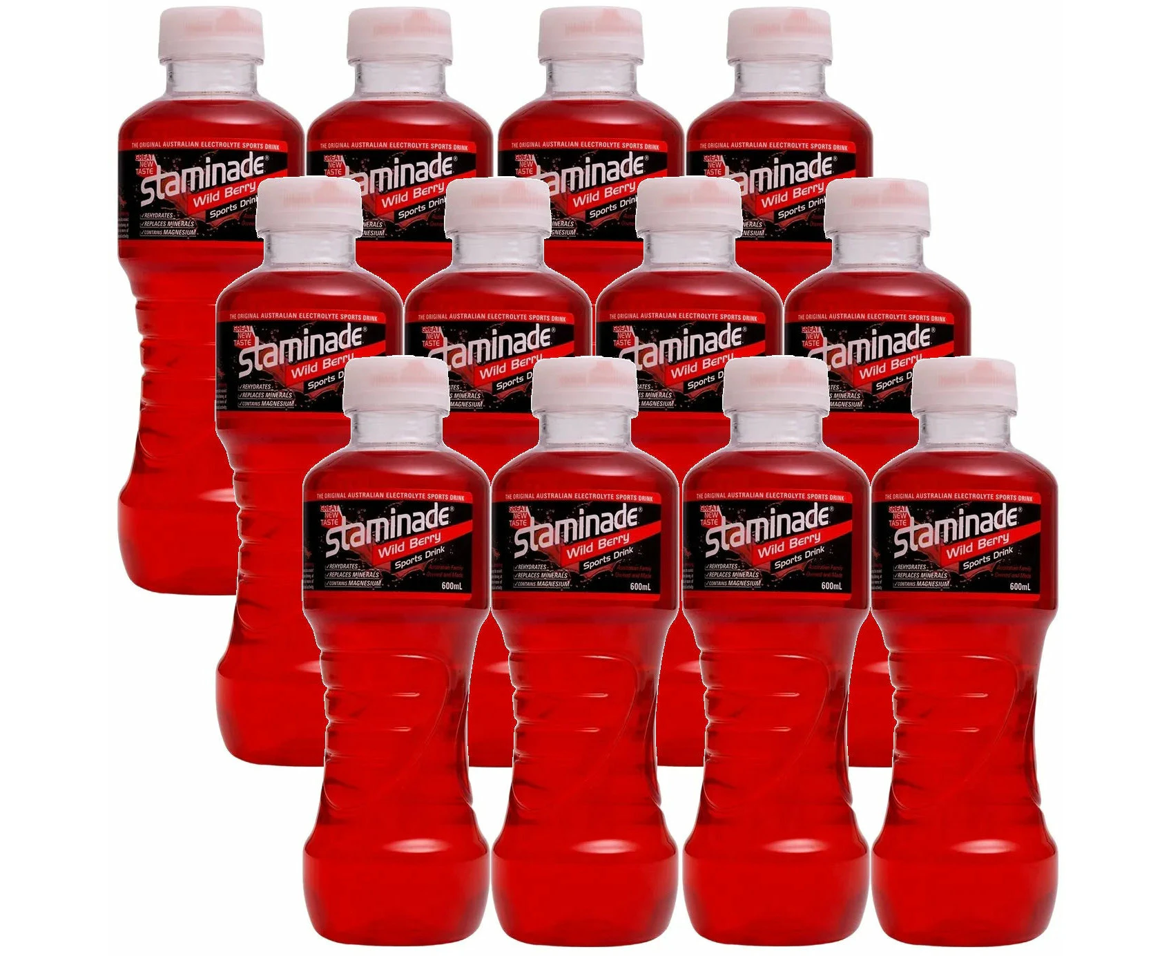 Staminade Sports Drink Electrolytes Wild Berry 600ml Pack 12 Bulk