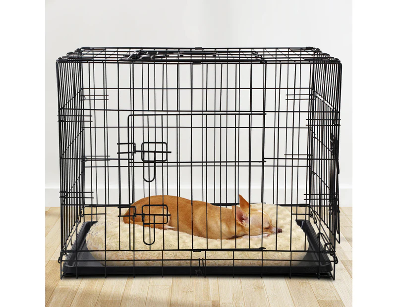 Pet Dog Cage Crate Kennel Cat Collapsible Metal Cages 36" Inch Playpen Pen