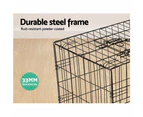 Pet Dog Cage Crate Kennel Cat Collapsible Metal Cages 36" Inch Playpen Pen