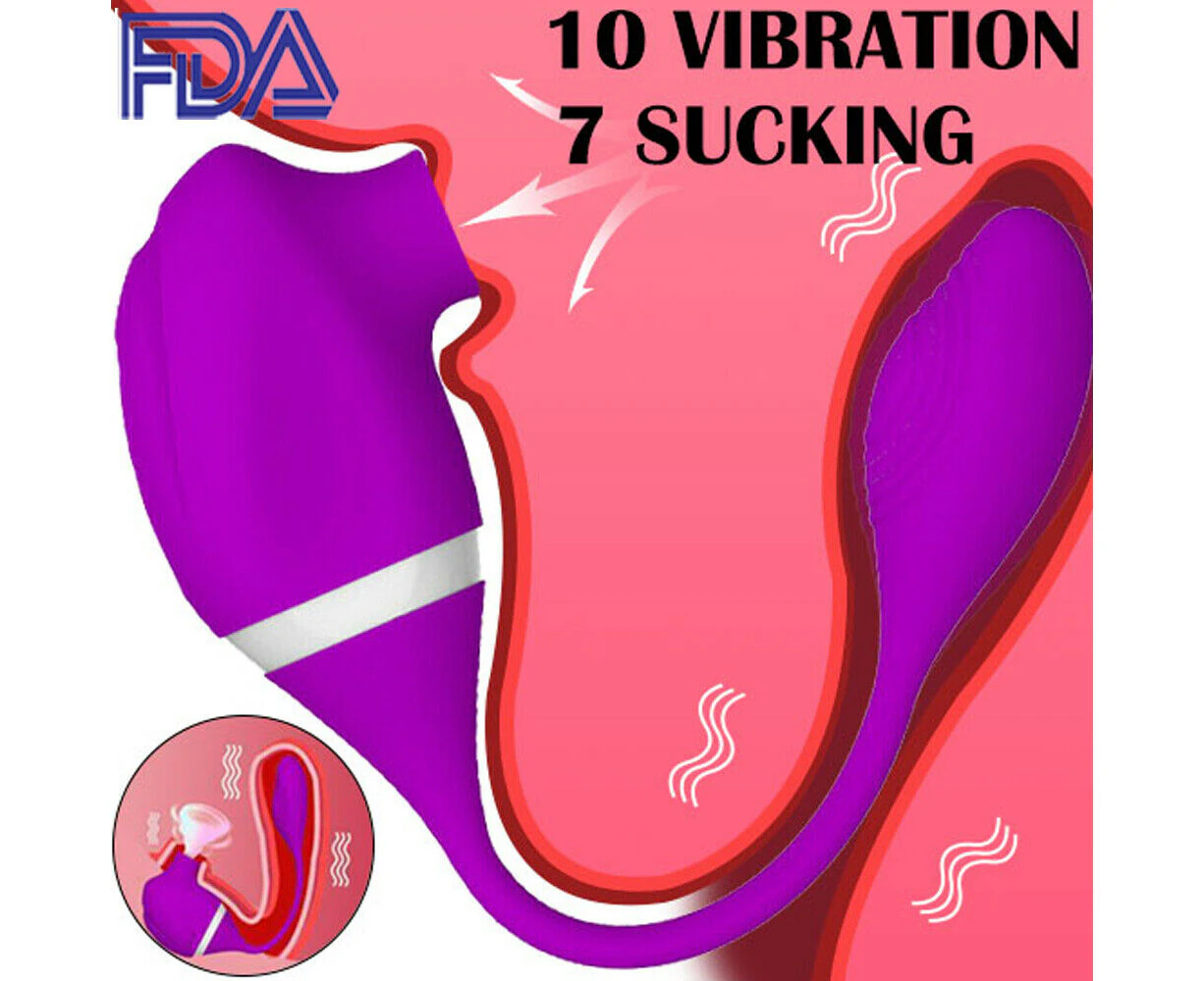 Rechargeable Clit Sucking G-spot Vibrator Dildo Stimulator Sex Toys For Women