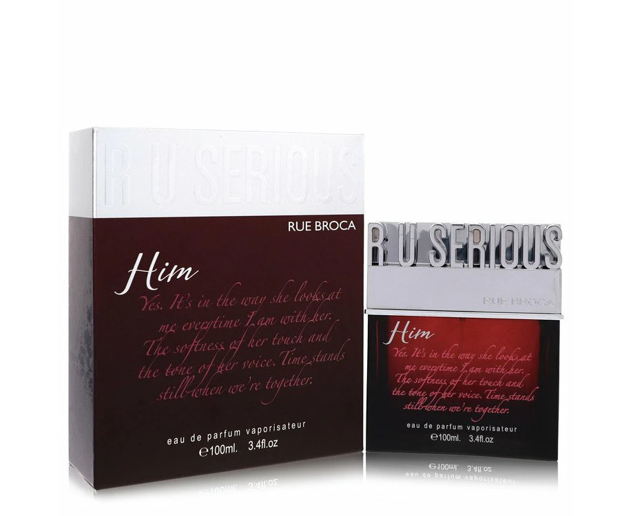 R U Serious Him Eau De Parfum Spray By Rue Broca 100 ml