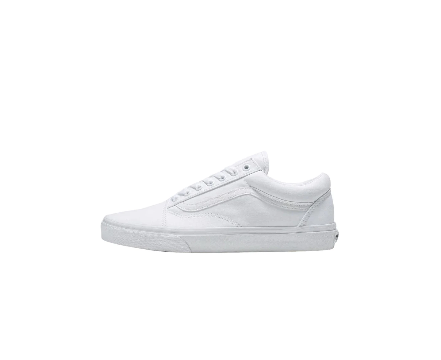 Men Unisex Vans Old Skool True White Lace Up Shoes