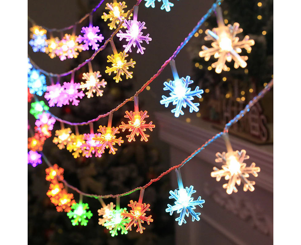 Snowflake Fairy String Lights Home Garden Party Xmas Christmas Tree Decorations