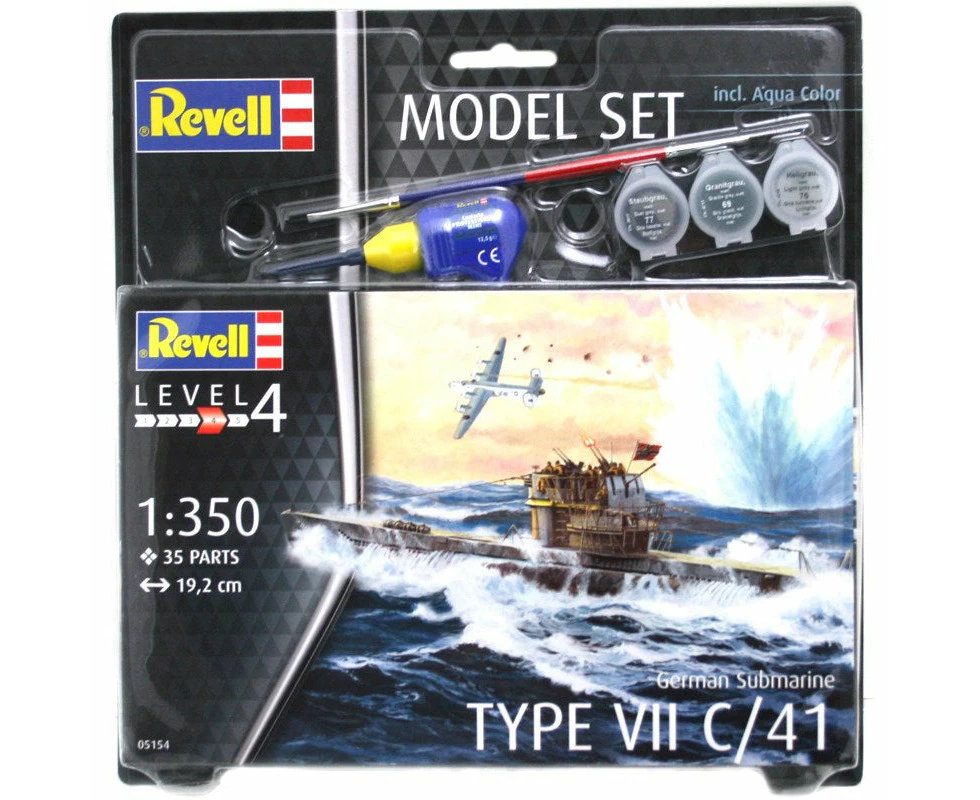 Revell 1/350 German Submarine Type  VII C/41 Model Set