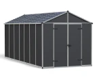 CANOPIA | Rubicon 2.37m x 5.28m Garden Shed - Dark Grey Polycarbonate Panels