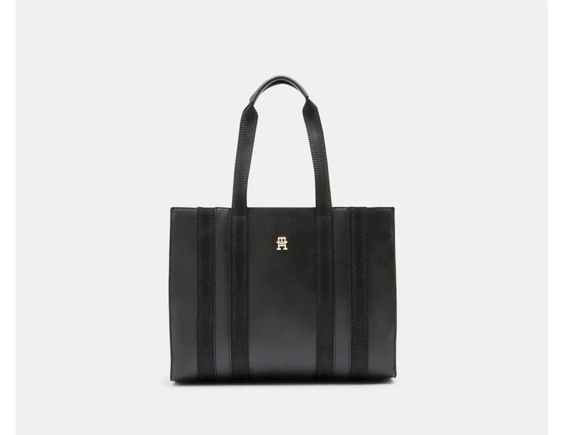 Tommy Hilfiger Identity Tote Bag - Black Tonal