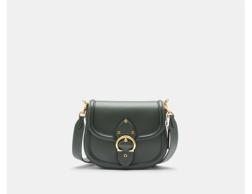 Coach Beat Glove Tanned Leather Saddle Bag - Amazon Green