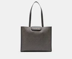 Tommy Hilfiger Gabriella CZ Monogram Tote Bag - Black Tonal